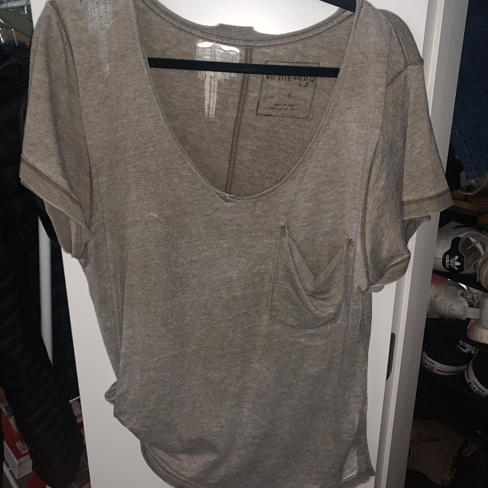 Free People Distressed Tee